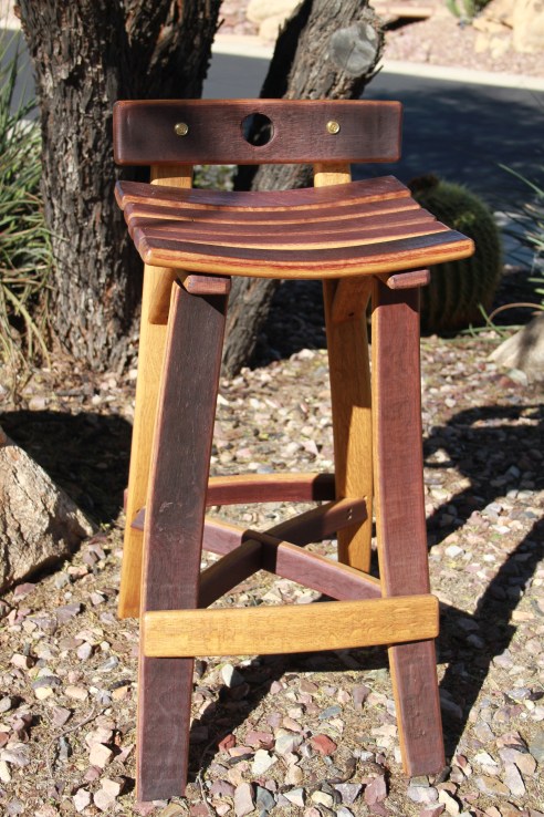 Bar/high table barrel stave seat 